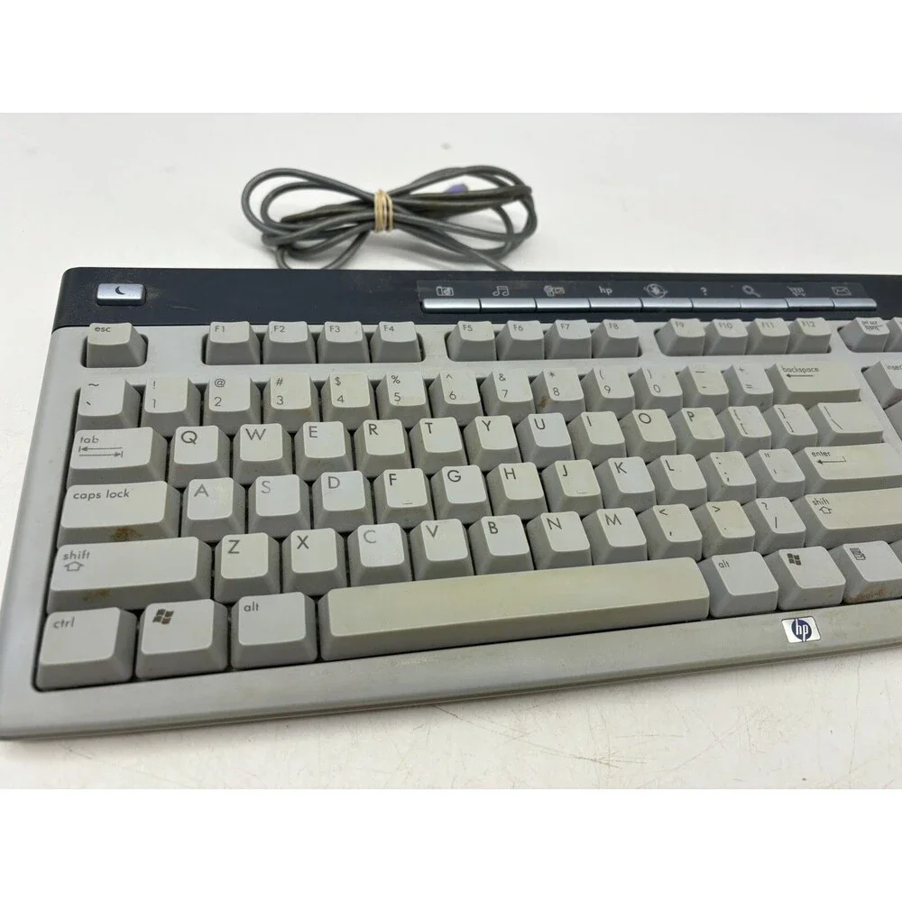 Vintage HP Hewlett Packard Model 5183 Keyboard Clicky Clack Multimedia 6 pin
